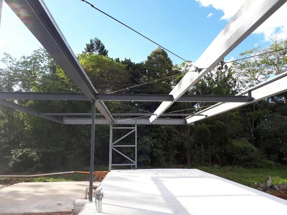 Structural steel house frames fabricated and erected by Dunn Metal Works